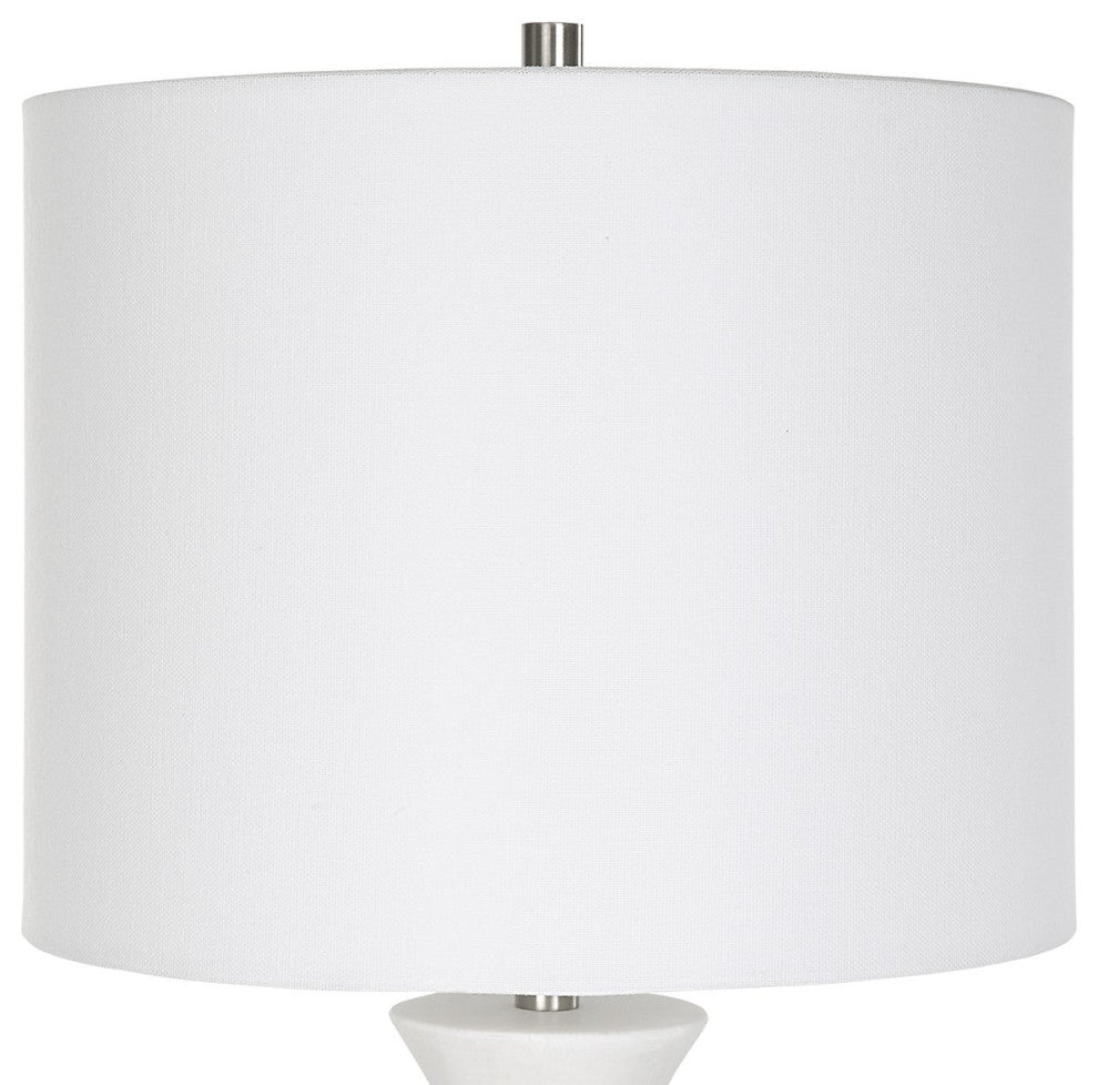 Uttermost Fountain White Marble Buffet Lamp 30040