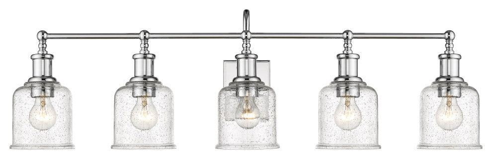 Zlite 734-5V-CH 5-Light Vanity, Clear Seedy