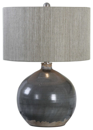 Uttermost 27215-1 Vardenis 1 Light 24" Tall Table Lamp - Charcoal Gray
