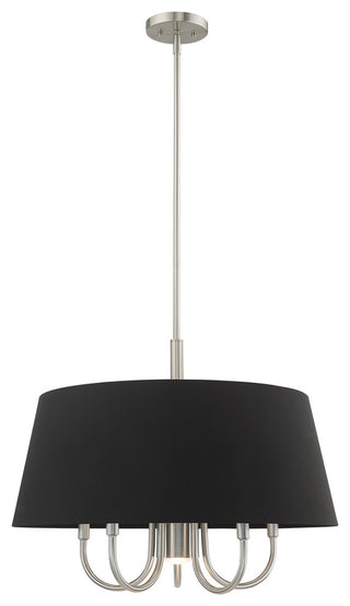 Livex Lighting Brushed Nickel 5 + 1 * Light Pendant Chandelier