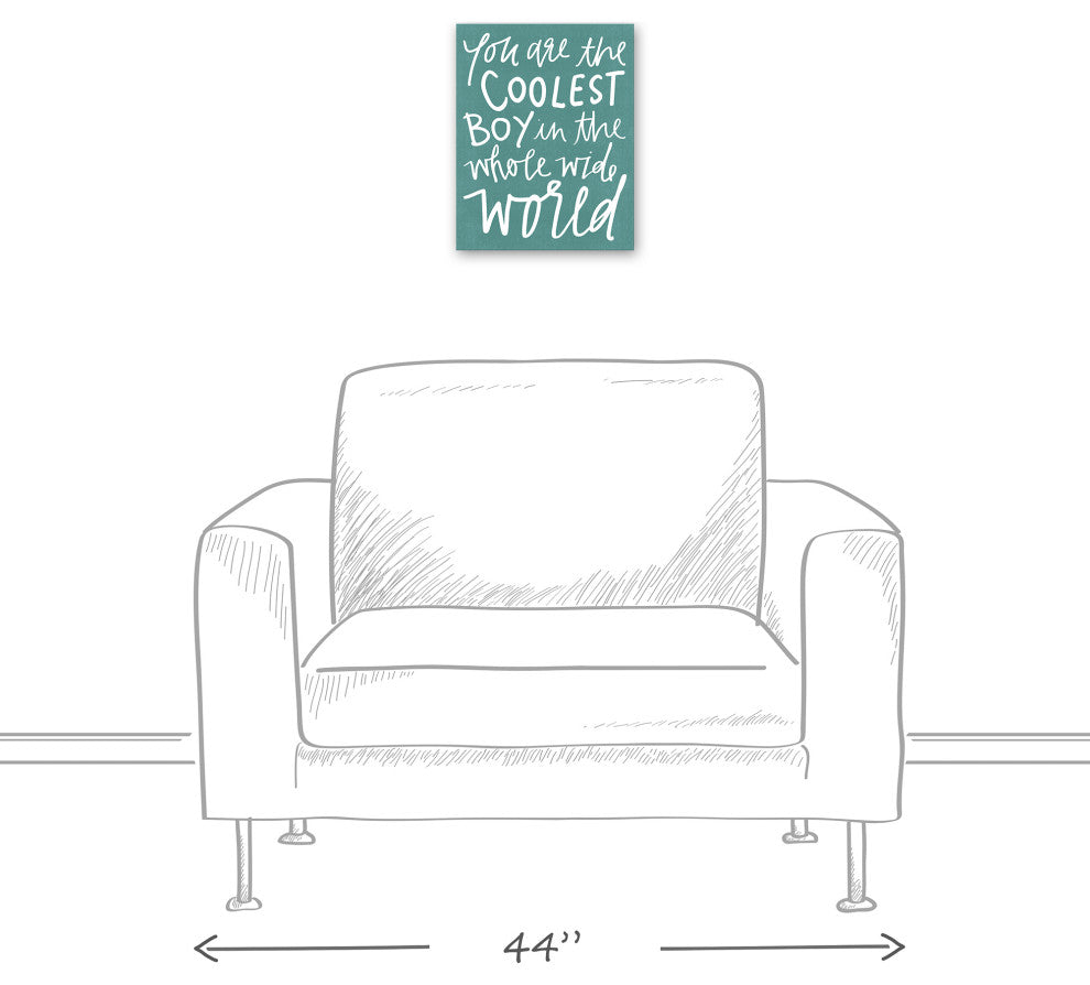 Coolest Boy in the World 11x14 Canvas Wall Art