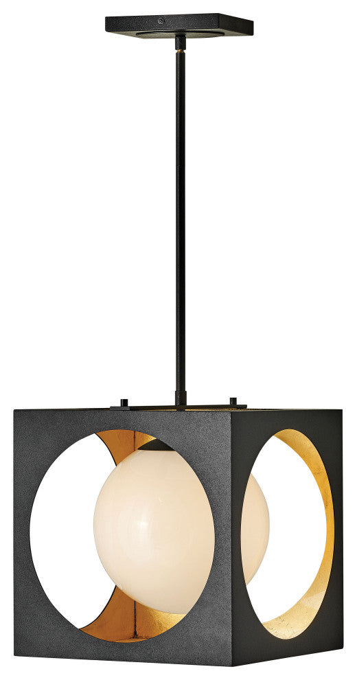 Fredrick Ramond Vega 1-Light Anvil Black Pendant