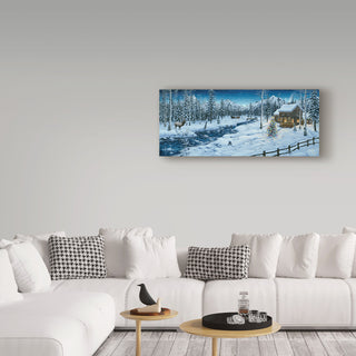 Jeff Tift 'Mountain Holiday' Canvas Art, 19"x8"