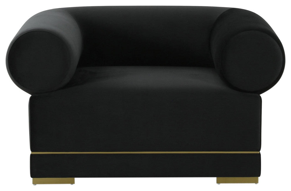 Ricardo Black Velvet Accent Chair