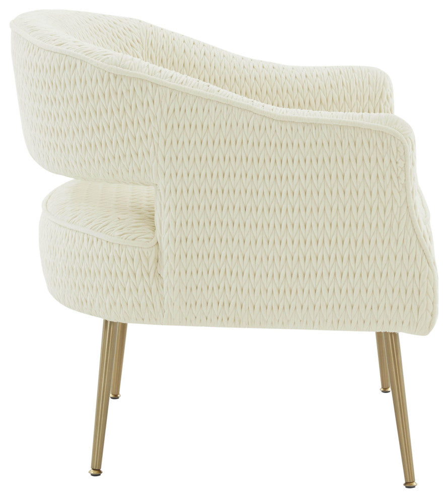 Diana Cream Velvet Accent Chair