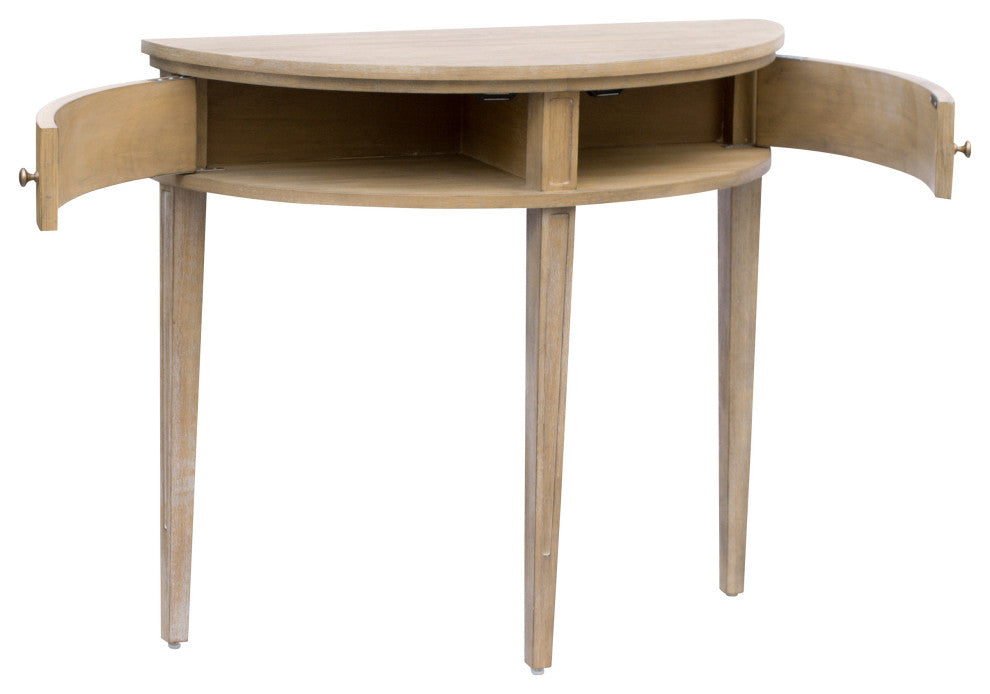 Martha Stewart Crestview Vintage Antique Storage Wood Console Table