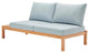 Lounge Sectional Sofa Chair Set, Wood, Brown Natural Blue, Modern, Outdoor Patio