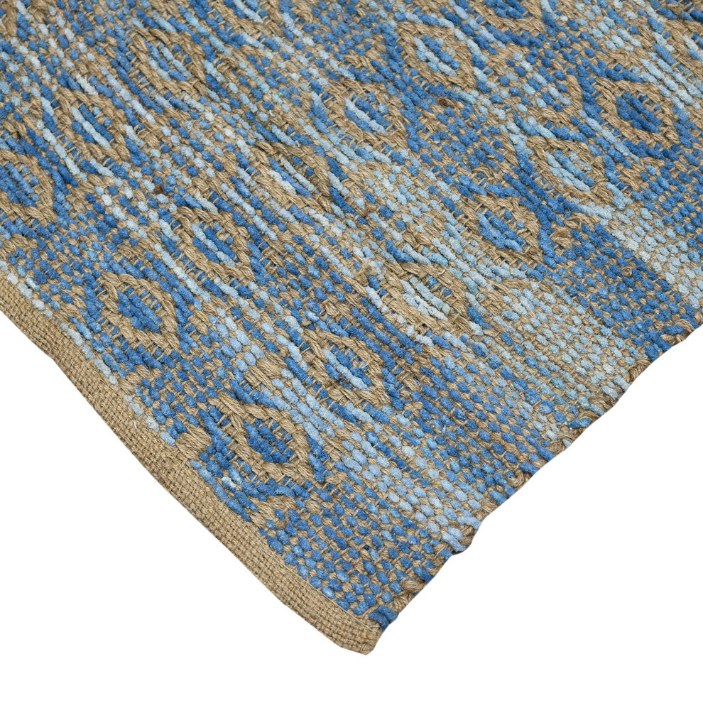 Zola Parquet Area Rug, Blue, 8' x 10', Geometric