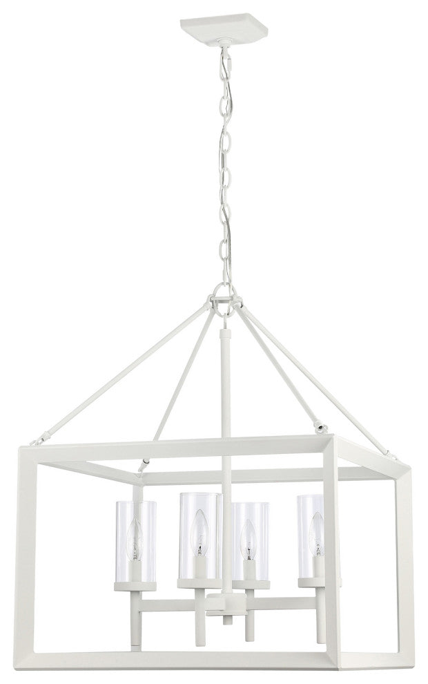 Golden Lighting 2073-4 Smyth 4 Light 21"W Taper Candle Style - Natural White