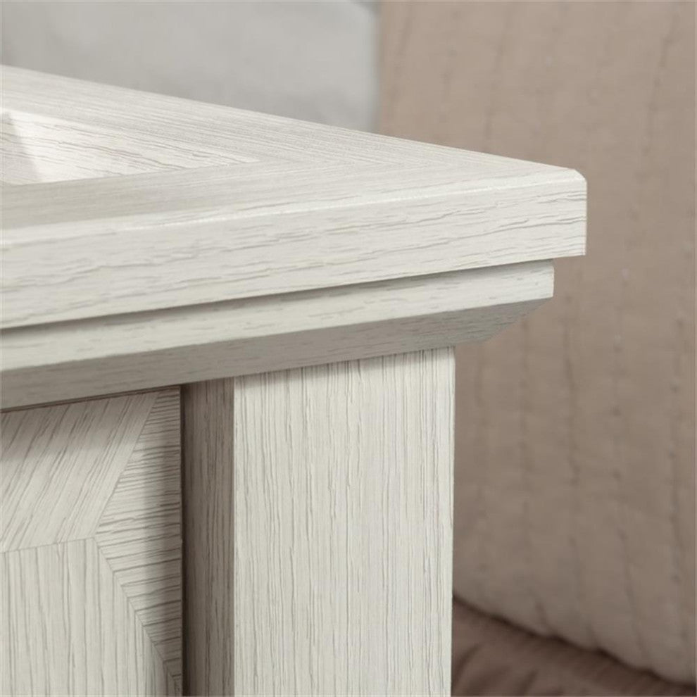 Sauder Larkin Ledge Engineered Wood Night Stand in Glacier Oak