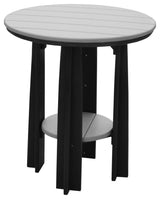 Poly Balcony Table, Dove Gray & Black