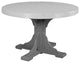 Poly Round Table, Dove Gray & Slate, 4' X 4', Dining Height