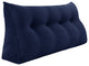 Wedge Pillow, Headboard Cushion, Reading Pillow, Dark Blue, 54x20x8