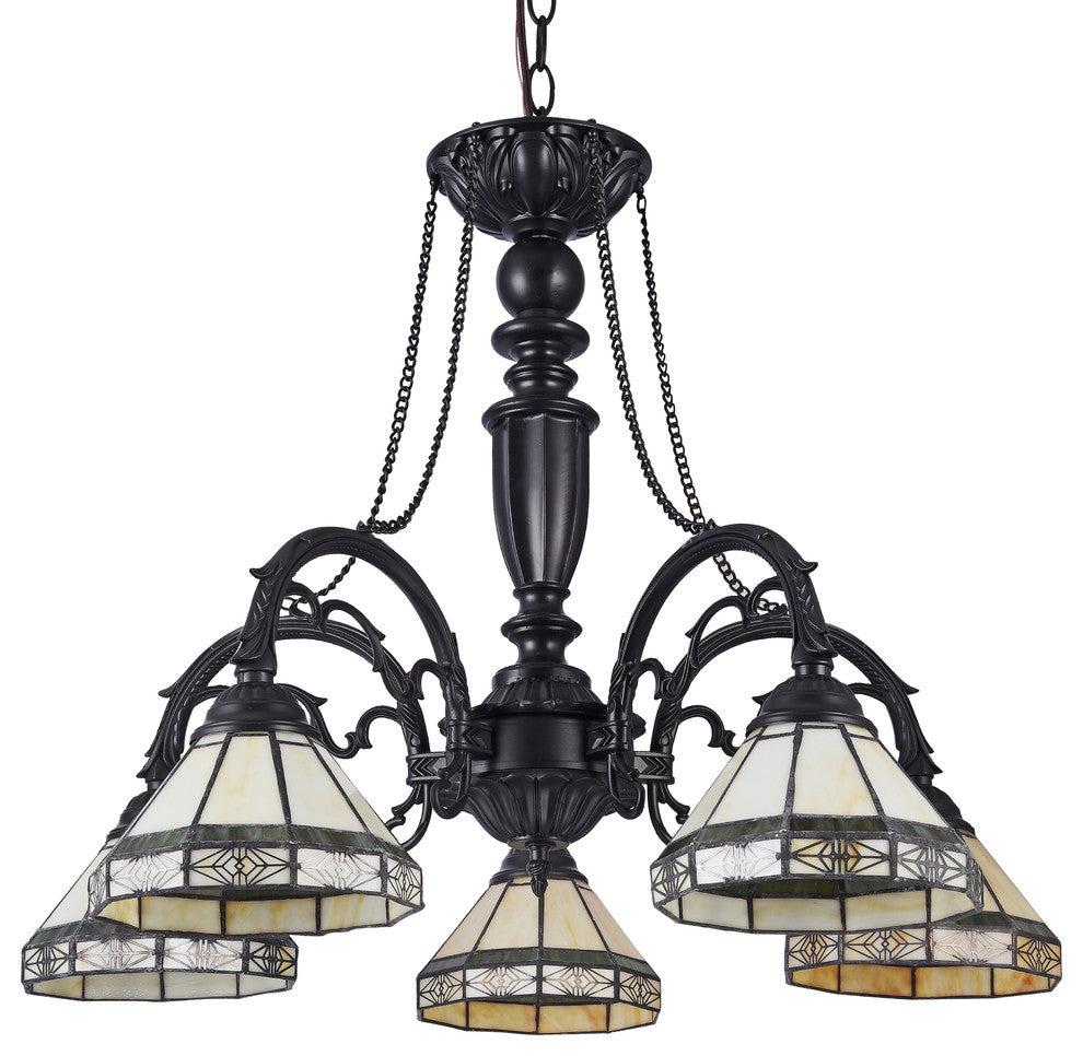 Belle 5-Light Mission Large Chandelier 27"