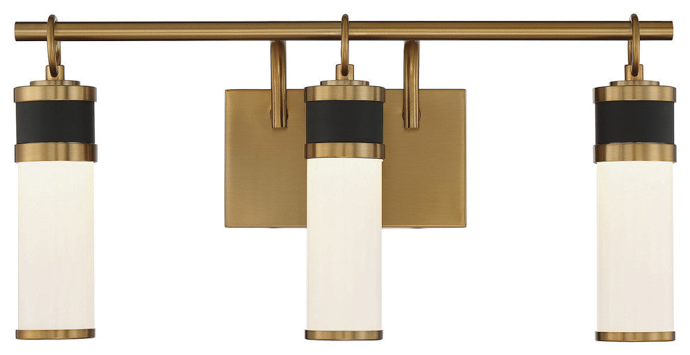 Savoy House 8-1638-3-143 Abel 3-Light LED Bathroom Vanity Light, Matte Black