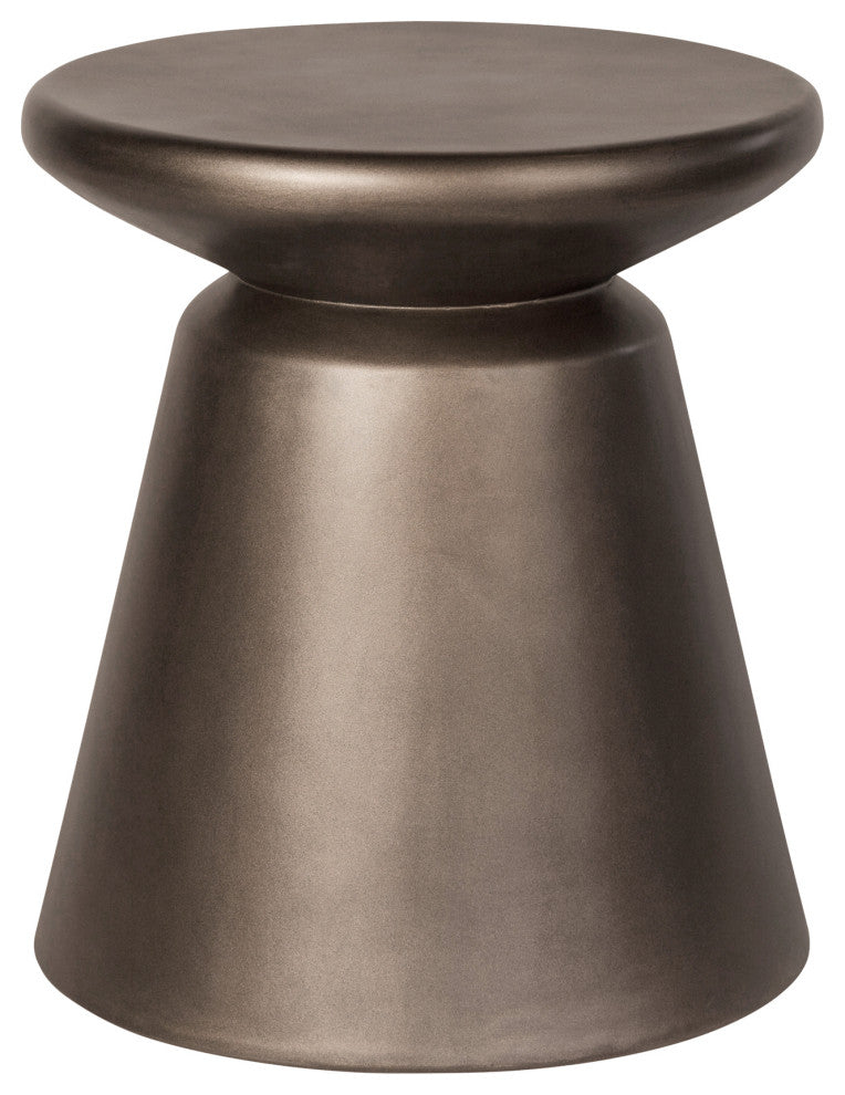 Misha Concrete Mineral Side Table, Bronze