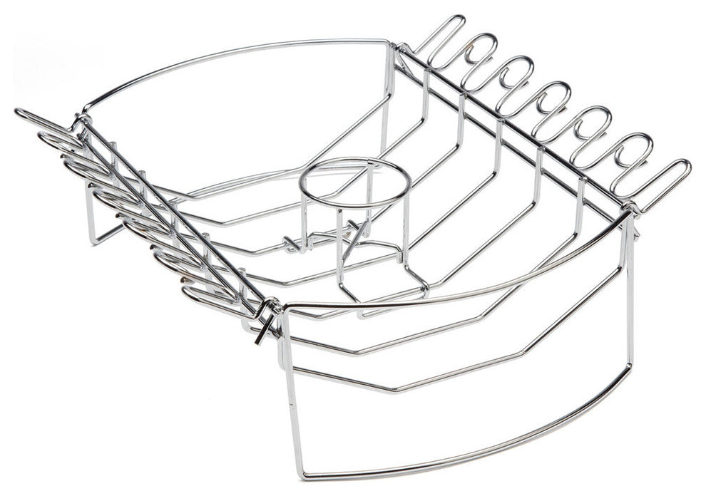 4-in-1 BBQ Basket With Chicken Wing Rack