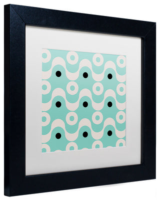 Color Bakery 'Fifties Patterns II' Art, Black Frame, White Matte, 11"x11"