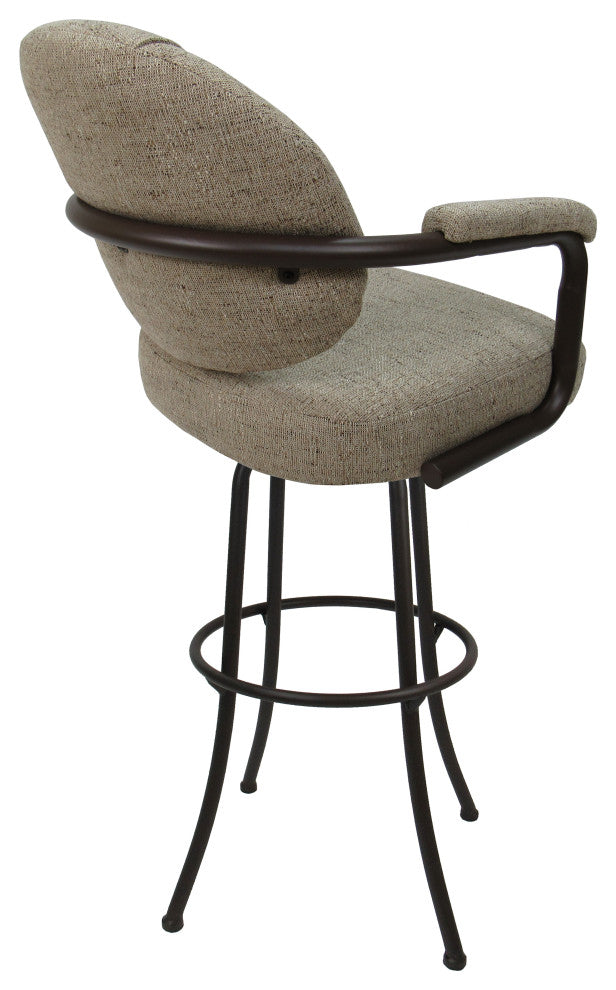 Swivel Counter 26", 30" or Extra Tall 34" Metal Bar Stool M-70, Hemsath Driftwood - Brown, 30"