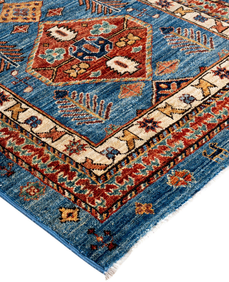 Serapi One-of-a-Kind Hand-Knotted Area Rug Light Blue, 2'9" x 10'0"