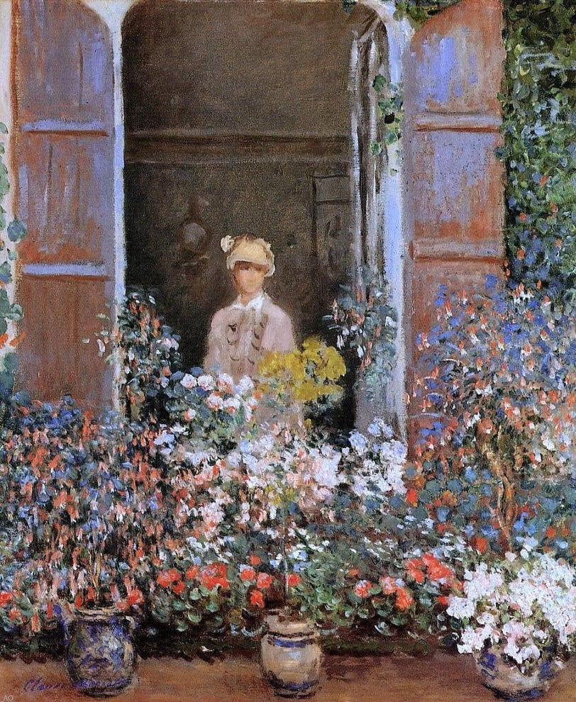 Claude Oscar Monet Camille Monet at the Window Argentuile Wall Decal