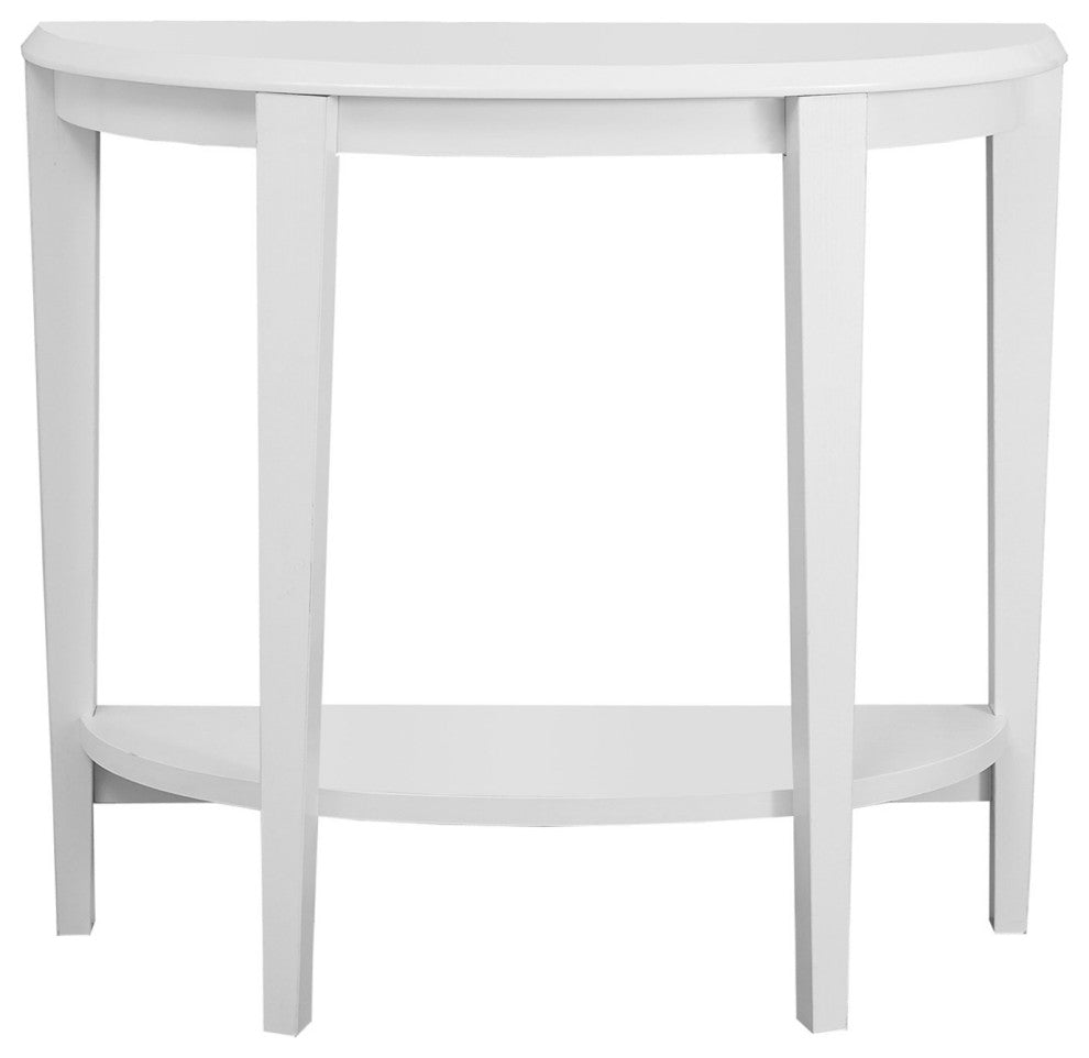 33" White End Table With Shelf