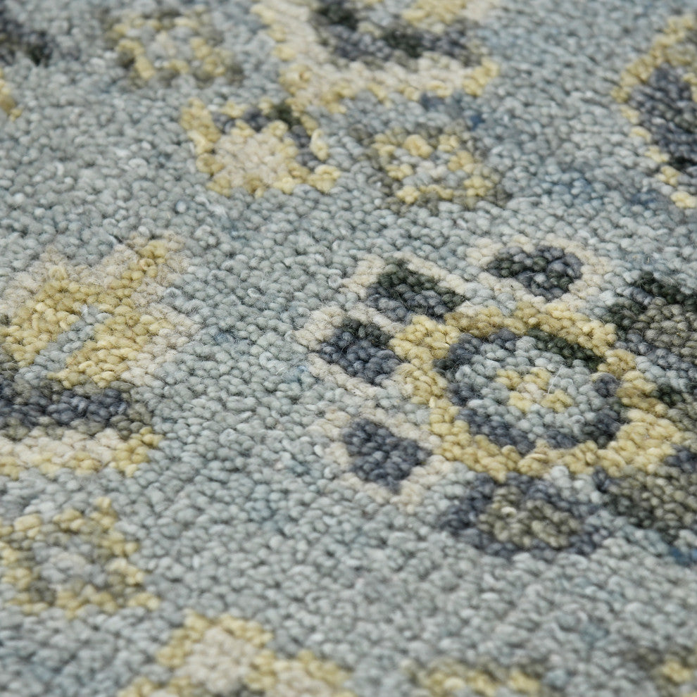 Divine Morada Area Rug, Light Blue, 9' x 12', Bordered