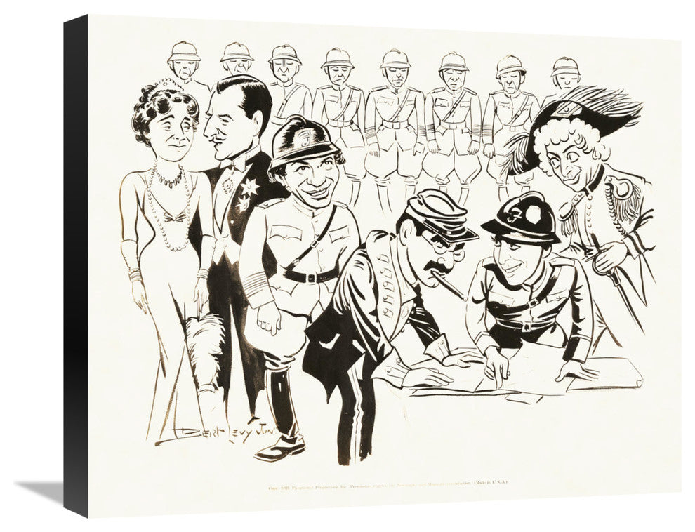 "Marx Brothers - Duck Soup - Drawings 02" Canvas Giclee, 22"x18"