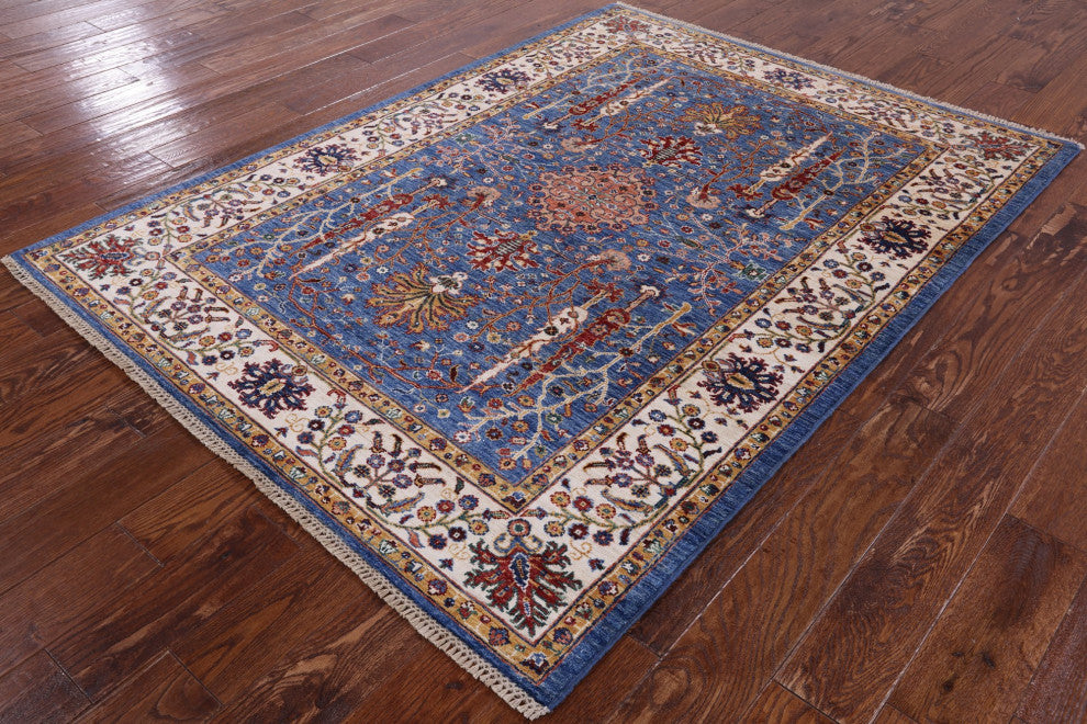 Persian Ziegler Handmade Wool Rug 5' 0" X 6' 8" Q7738