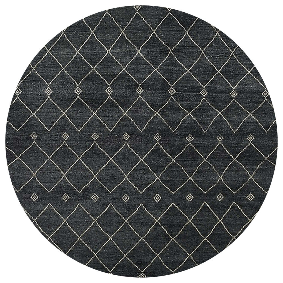 Ahgly Company Indoor Round Mid-Century Modern Area Rugs, 5' Round