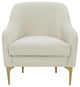 Serena Cream Velvet Accent Chair