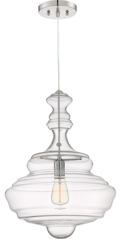 Quoizel QF2046C One Light Pendant Morocco Polished Chrome