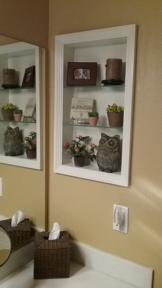 Nashville Recessed Niche 23.5"h x 15.5"w x 3.5"d, Primed Gray