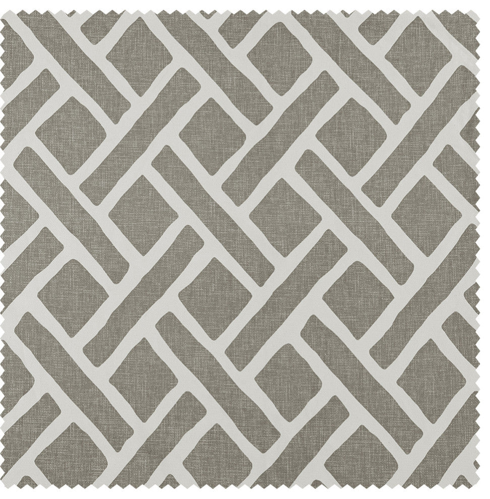 Martinique Printed Cotton Window Valance Single Panel, Martinique Taupe