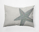 14x20" Large Starfish Nautical Decorative Indoor Pillow, Pretty Grey