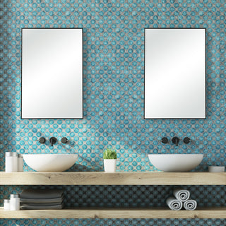 31" Industrial Black Rectangle Mirror