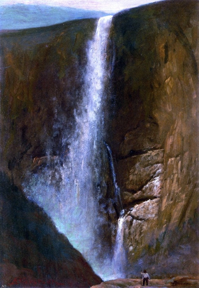 Albert Bierstadt The Falls, Gallery Wrapped Canvas Print, 18"x27"