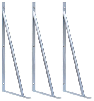 Vidaxl Support Brackets For Fence Post 3-Piece Galvanized Steel