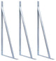 Vidaxl Support Brackets For Fence Post 3-Piece Galvanized Steel