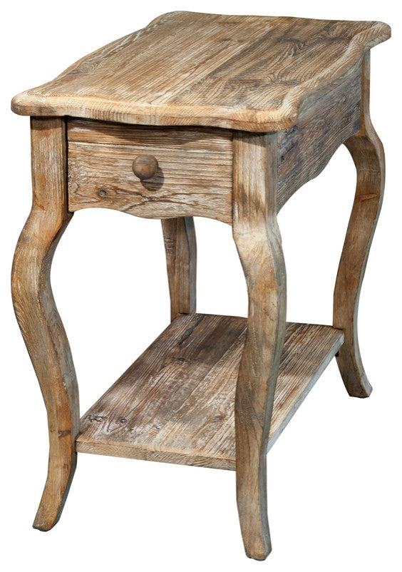 Rustic - Reclaimed Chairside Table, Driftwood