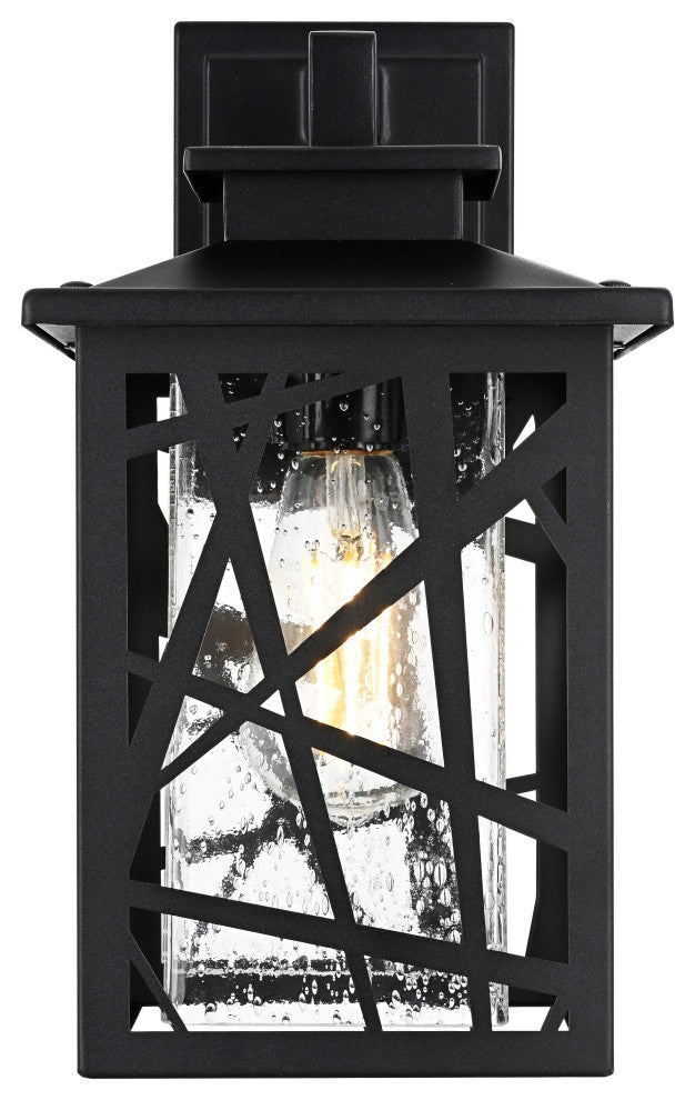 Home Living 7" Outdoor Wall Sconce, Black