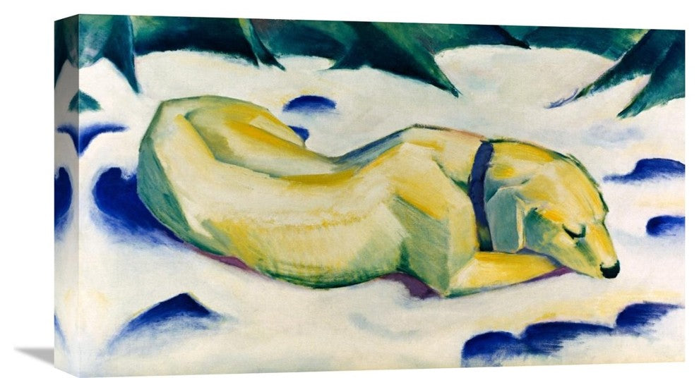 "The Hound (Weiber Hund)" Stretched Canvas Giclee by Franz Marc, 22"x13"