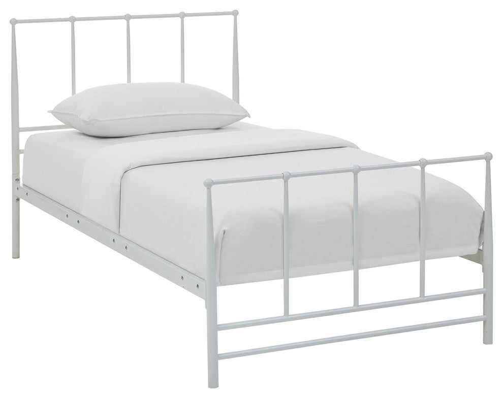 Modway Estate Twin Bed, White