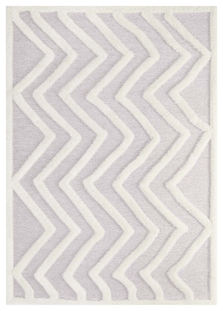 Pathway Abstract Chevron 8x10 Shag Area Rug