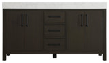 Home Living 60" Double Bathroom Vanity, Mocha Brown