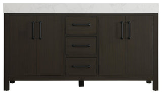 Home Living 60" Double Bathroom Vanity, Mocha Brown