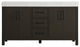 Home Living 60" Double Bathroom Vanity, Mocha Brown