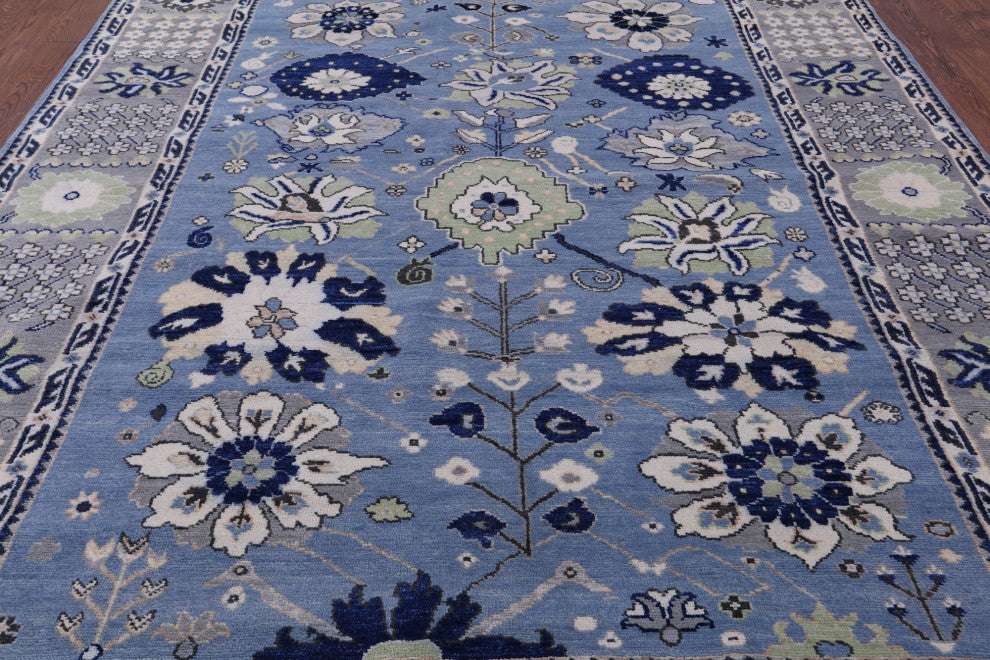 9' 2" X 12' 2" Turkish Oushak Handmade Wool Rug - Q13578