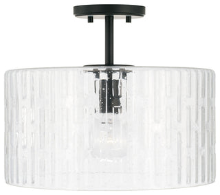 Capital Lighting 241311 Emerson 15"W Semi-Flush Drum Ceiling - Matte Black