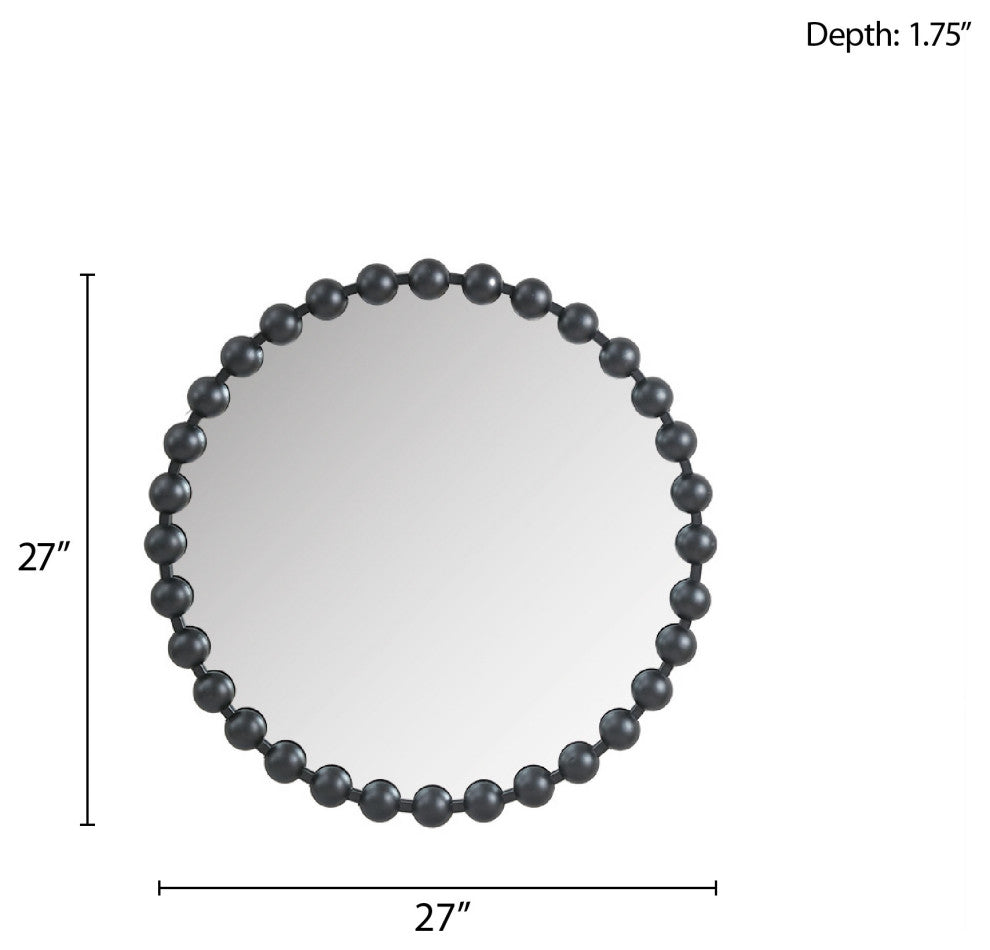 Madison Park Signature Round Iron Framed Wall Decor Mirror